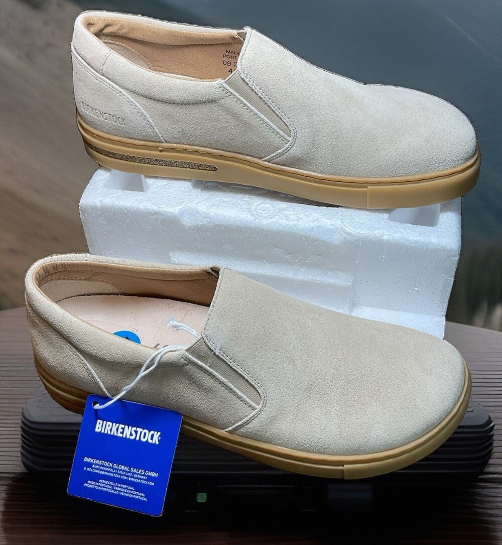 BIRKENSTOCK OSWEGO SUEDE LEATHER SLIP-ON SHOES MEN Sz 8 EURO 41 TAN NEW $149